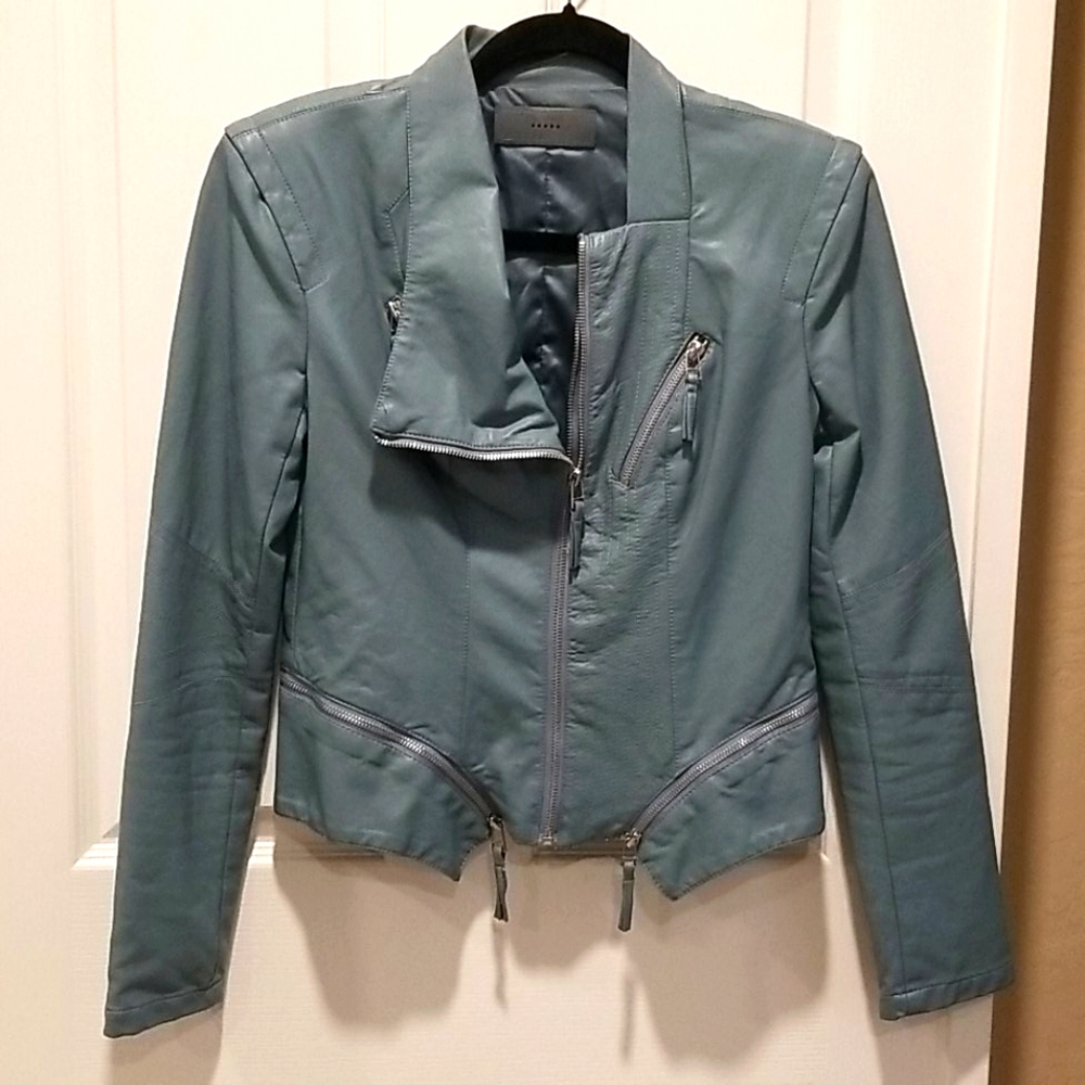 BLANKNYC faux leather moto jacket.